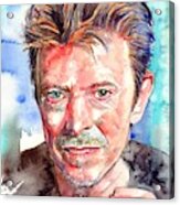 David Bowie Portrait Acrylic Print