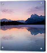 Dawn At Vermilion Lake, Banff National Acrylic Print