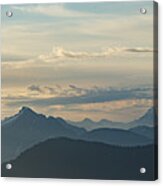 View From Mount Seymour At Sunrise Panorama Acrylic Print