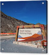 Death Valley Entrance At Night Acrylic Print