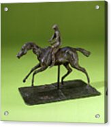 Degas, Jockey On A Horse Bronze Acrylic Print