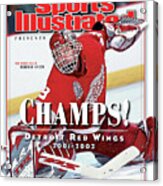 Detroit Red Wings Goalie Dominik Hasek, 2002 Nhl Stanley Sports Illustrated Cover Acrylic Print