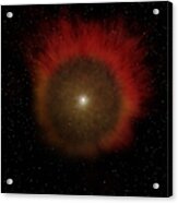Digital Illustration Of A Ring Galaxy Acrylic Print