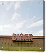 Diner Sign On Building Acrylic Print