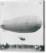 Dirigible Hovering Over Crowd Acrylic Print