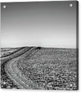 Dirt Road Over Frosted Pasture Acrylic Print