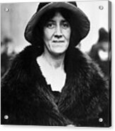 Dr. Marie Stopes Wearing Fur Coat Acrylic Print