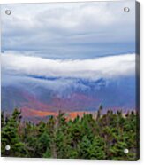 Dramatic Clouds From Alonguin Peak Autumn Mountains Acrylic Print