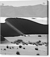 Dunes And Mountains #4146 - White Sands National Monument, New Mexico Acrylic Print