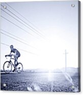 Duotone Cycling Image Acrylic Print