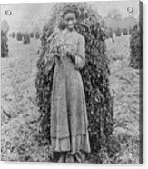 Early African American Girl On Peanut Acrylic Print