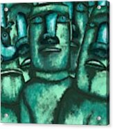 Easter Island Statues - Rapanui Moai Maea Acrylic Print