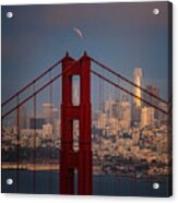Eclipse Over Golden Gate Bridge Acrylic Print