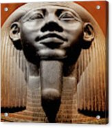 Egyptian Harkhebit Sarcophagus Head From Below Acrylic Print