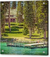 Ehrman Mansion Lake Tahoe Painted Acrylic Print