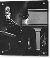 Elton John Sings At A Concert At Acrylic Print