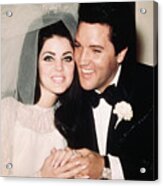 Elvis Presley Smiling With Bride Acrylic Print