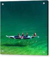 Emerald Water Selfie Acrylic Print