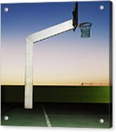 Empty Basketball Court, Outdoors, Dusk Acrylic Print