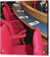 Empty Chairs At The Committee On Ways Acrylic Print