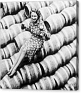 End Of Prohibition  Woman On Beer Acrylic Print