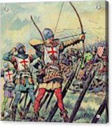 English Bowmen At The Battle Of Crecy Acrylic Print