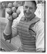 Ernie Lombardi Holding Seven Baseballs Acrylic Print