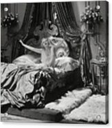 Evelyn Laye Stretching In Bed Acrylic Print