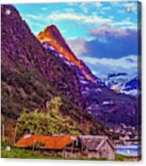 Evening On The Fjord Acrylic Print
