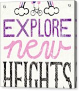 Explore New Heights Pink Purple Acrylic Print
