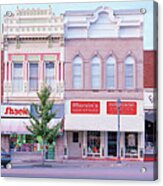 Facade Of Stores, Business Street Acrylic Print