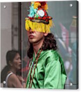 Filipino Day Parade Nyc 2019 Man In Traditional Dress Acrylic Print