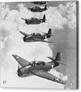Five Grumman Avengers In Flight Acrylic Print