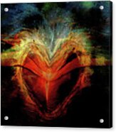 Flamed Heart Acrylic Print