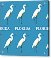 Florida Egrets Work A Acrylic Print