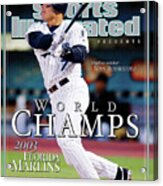 Florida Marlins Pudge Rodriguez, 2003 World Champions Sports Illustrated Cover Acrylic Print