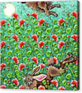 Flowered Hare 5 Acrylic Print