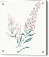 Flowers On White I Contemporary Bright Acrylic Print