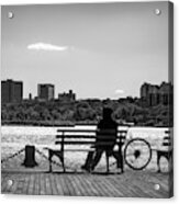 Flushing Meadows Park Queens Ny Bw Acrylic Print