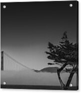 Fog And Golden Gate Bridge Acrylic Print