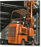 Forklift In A Warehouse Acrylic Print