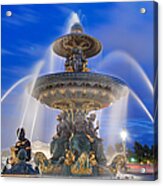 Fountains On The Place De La Concorde Acrylic Print