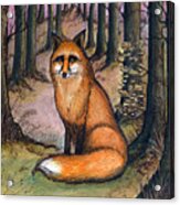 Fox In The Woods Acrylic Print
