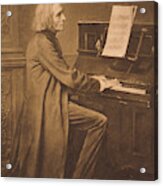 Franz Liszt At The Piano Acrylic Print