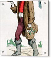 French Peasant Farm Labourer, 16th Acrylic Print