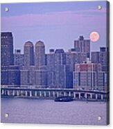 Full Moon Over Westway And Upper West Acrylic Print