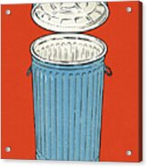 Garbage Can With Lid Acrylic Print