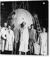 German Scientists In Front Of Balloon Acrylic Print