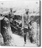 German Soldiers Carrying Machine Gun Acrylic Print