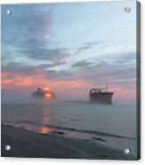 Ghost Ship - Foggy Twilight Acrylic Print